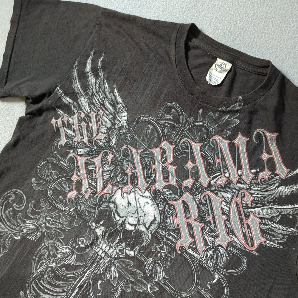 Delta Pro Weight The Alabama Rig T-Shirt Mens XL Black Skull Fishing Graphic Tee